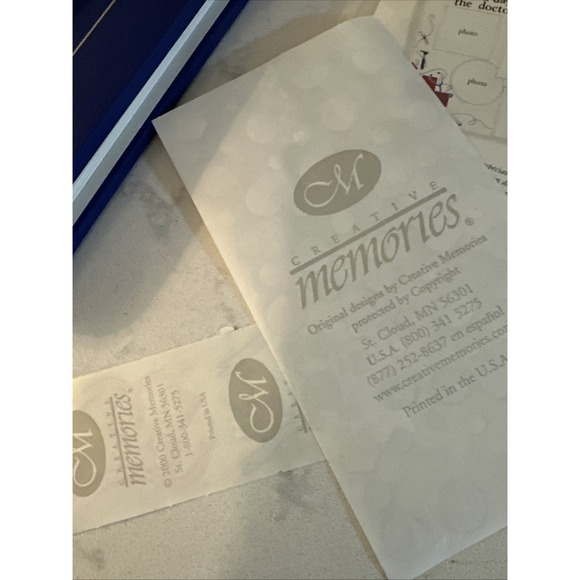 Creative Memories New  7 x 7 Sapphire‎ Blue Album With Many Accessories - Picture 9 of 10